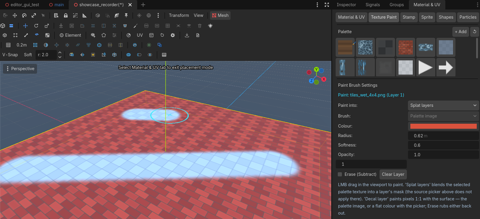 Multi-layer texture splatting.